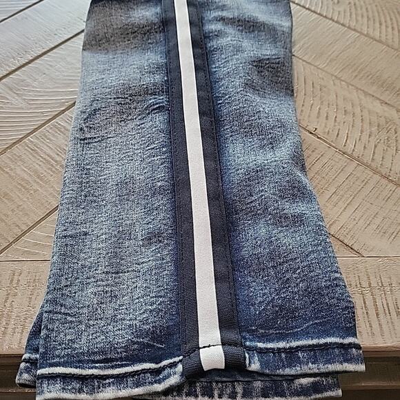 Argonaut Nation Jeans Slim Stretch Distressed Blue Denim - Picture 10 of 10